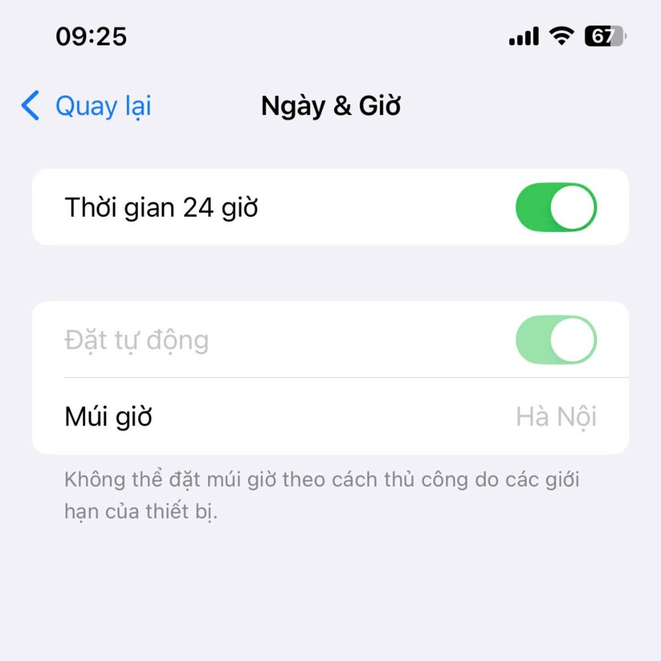 Cài đặt Ngày & Giờ